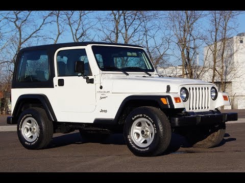 2000 Jeep Wrangler Sport  I6 Hard Top 4x4 White - YouTube