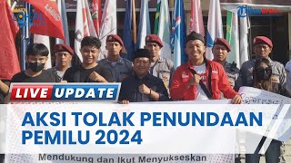 Tolak Penundaan Pemilu 2024 dan Siap Sukseskan, Liga Mahasiswa Kaltara Menggelar Demo di KPU Kaltara