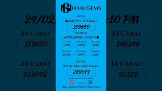 Gold &amp; Silver Rates Mumbai 24 Feb 2026 #GoldRate#GoldPriceToday#SilverRate#SilverPrice#DailyGoldRate