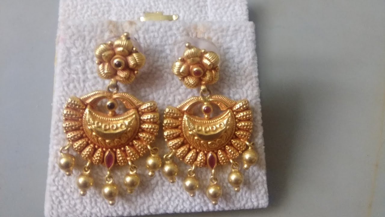 Latest Gold Earrings Gold Earrings Design 5gram Latest Gold Earrings 