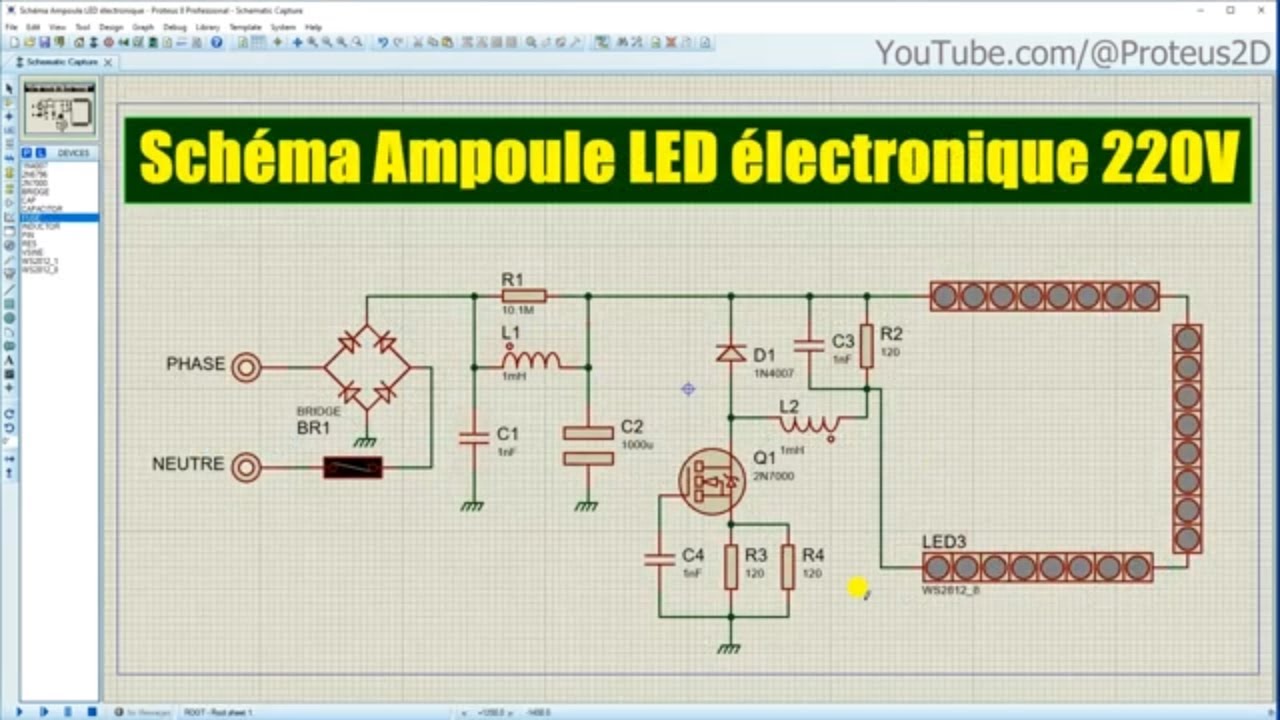 Comment Fonctionne Une Ampoule LED Dans Proteus 8 - YouTube