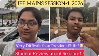 🛑JEE Main 2026 Session-1 | Student Review |Tougher than Previous Shift 🥲|Maths Paper👎🏼| Dineshprabhu