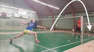 BADMINTON EXERCISE #25 - FOREHAND NET - DEFENSIVE AND OFFENSIVE LIFT