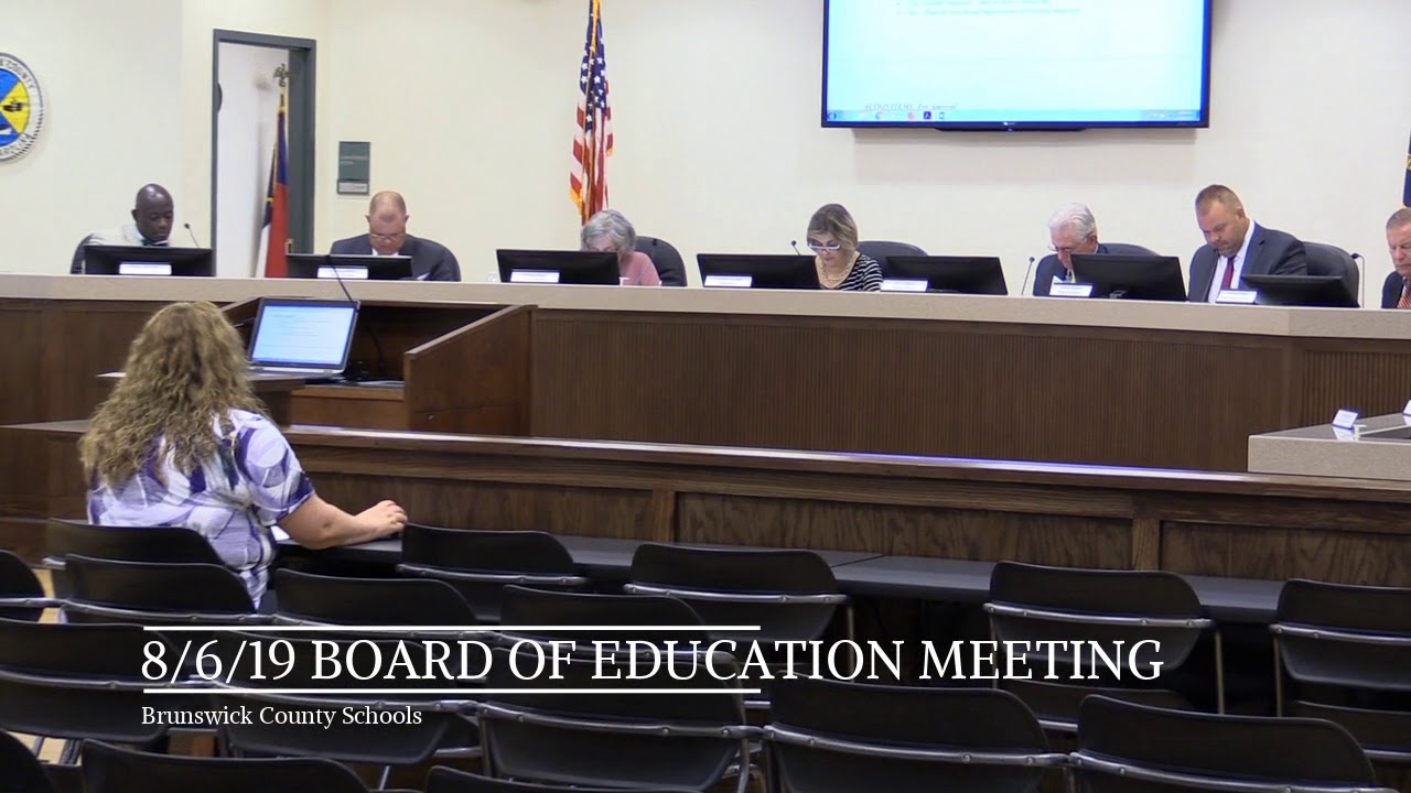 August 6th, 2019 Brunswick County Board of Education Meeting