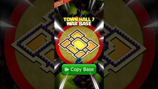 TH7 WAR BASE COPYLINK!🔥 #clashofclans #th7