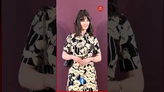 Giorgia Andriani Graces The Gucci Event In A Chic Beige And Black Floral Mini Dress