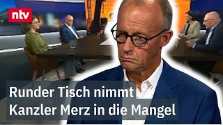 "Warum brechen Sie Ihren Amtseid?" Kanzler Merz stellt sich bei "Amt Tisch mit" harter Kritik | ntv