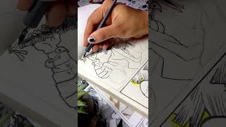 "Kaigaku vs zenitsu manga panel 3 sketch" #animeart #zenitsu #demonslayer #vanart #trending