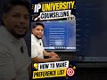 IP University Counselling 🔥 How To Make Preference List 2026 #ipuniversity #counselling #shorts