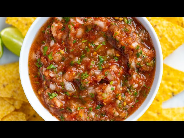 Quick and Easy Salsa Recipe - Homemade Salsa From Scratch class=