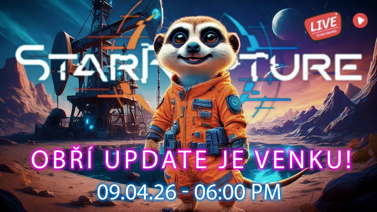 🔴STARRUPTURE UPDATE JE TADY! NOVÁ MAPA, ZIPLINE A TOTÁLNÍ RESTART 🪐🦘 !DONO !MERCH !SMARTY