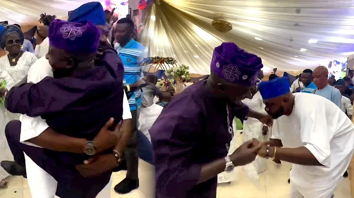 SEE HOW ODUNLADE ADEKOLA CARRY SANYERI MOMENT HE SAW HIM AT HIS MOTHER`S 70TH BIRTHDAY