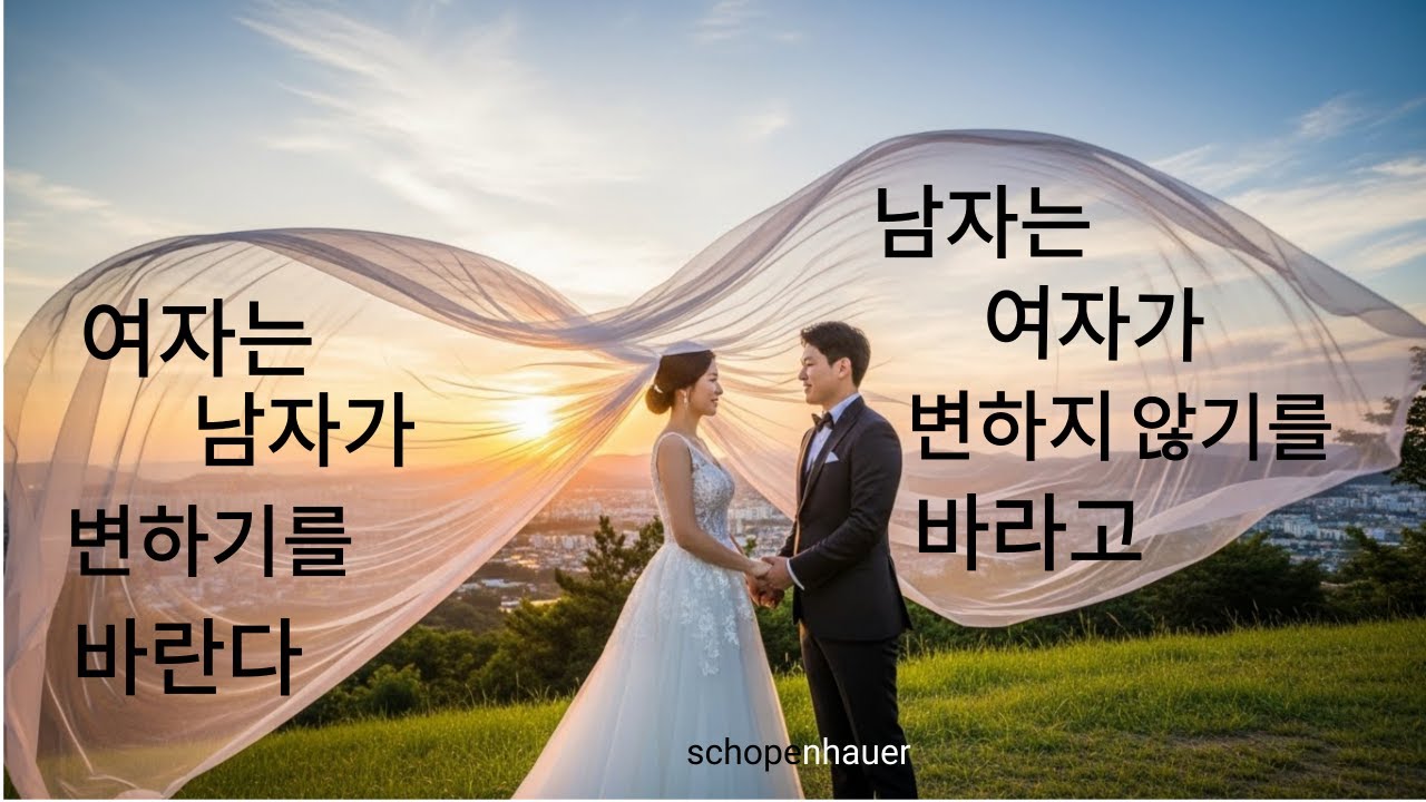 결혼은 남자는 여자가 변하지 않기를 바라고 여자는 남자가 변하기를 바란다(쇼펜하우어)