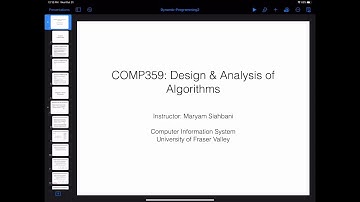 COMP359 - Design and Analysis of Algorithms - Dynamic Programming - Job Interval Scheduling