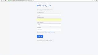 Mockingfish Sign Up
