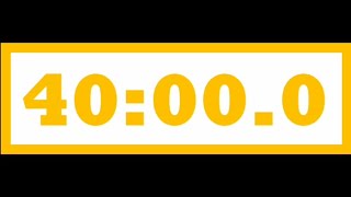 40 Minute Timer With Progress Bar (Minutes, Seconds, And Milliseconds)