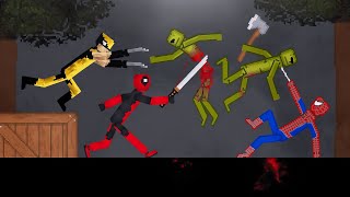 Spider-Man Deadpool and Wolverine vs Melon Playground in People Playground