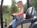 5 & 6 Year Old Operating Cat 303 Excavator and Bobcat