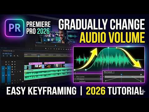 Premiere Pro 2026 : How to Gradually Increase or Decrease Audio Volume - اردو / हिंदी