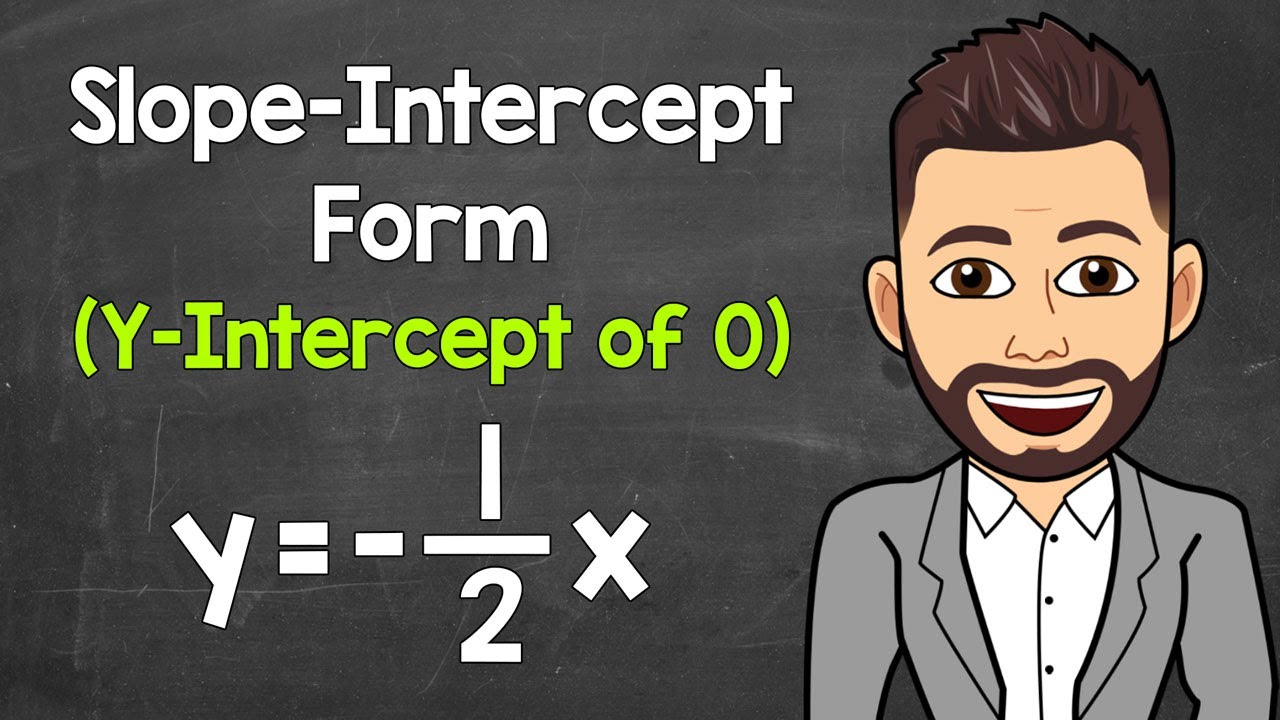 Построение графика прямой в форме с угловым коэффициентом (пересечение с осью Y в точке 0) | Мате...