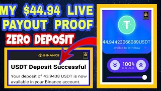 || MY $44.94 LIVE WITHDRAWAL PROOF || ZERO DEPOSIT || NEW FREE USDT SITE ||  LEGIT USDT SITE ||