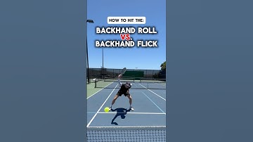 Backhand Roll Vs. Backhand Flick - Stop Mixing Them Up ⚡️ #pickleball #pickleballtips #backhand