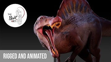 Jurassic Park 3D model - Spinosaurus Blender || The Bart Art ||