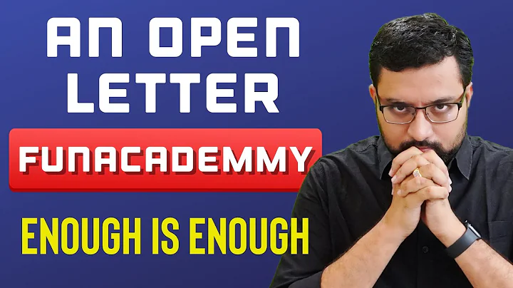 An Open Letter To FUNACADEMY | I have had enough ... Sagar Dodeja | Civil Beings
