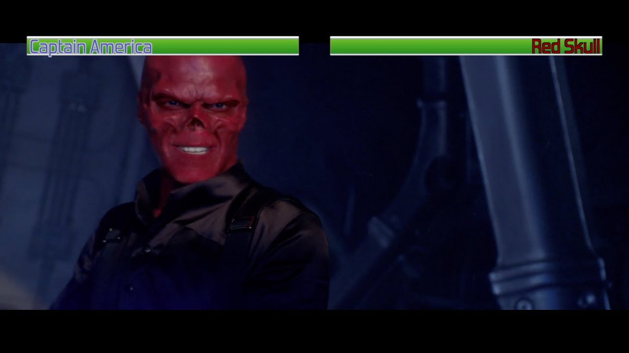 Капитан Америка против Красного Черепа... с полосками здоровья.