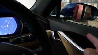Tesla Model S Reverse Gear Side Mirror Tilt Demonstration | Ludicrous Feed | Tesla Tom