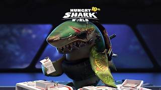 GIANT VETERAN GREAT WHITE SHARK UNLOCKED AND KILL ALL SHARK - BIG SHARK - Hungry Shark World screenshot 1