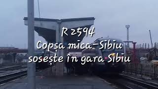 R 2549 Copşa Mică-Sibiu soseşte in gara Sibiu/feature in Sibiu station