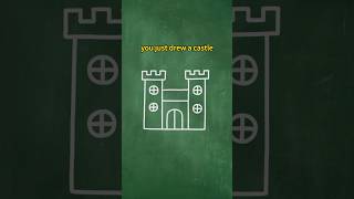 How to Draw a castle with Letter H &amp; E. #easydrawing #howtodraw #doodle #art
