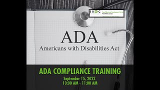 ADA Compliance Training 9/15