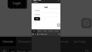 Html CSS Javascript Login Card #codingproject #html #css #javascript #coding #shorts