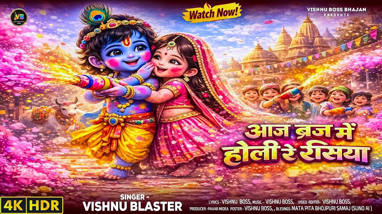 Aaj Biraj Me Holi Re Rasiya | आज बिरज में होरी रे रसिया | New Holi Bhajan 2026 | Vishnu Boss Bhajan