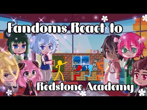 Fandoms React to "Redstone Academy"|Gacha|Fandoms|Alan Becker 