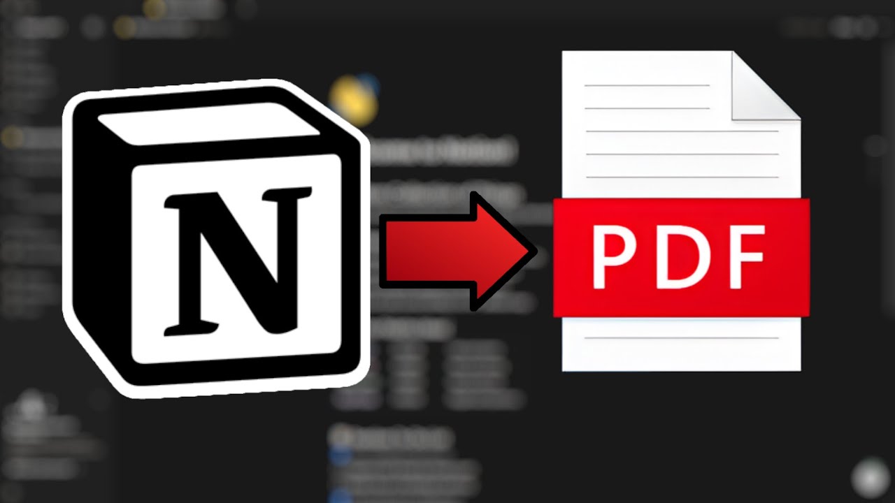 How to Export Notion as PDF - YouTube