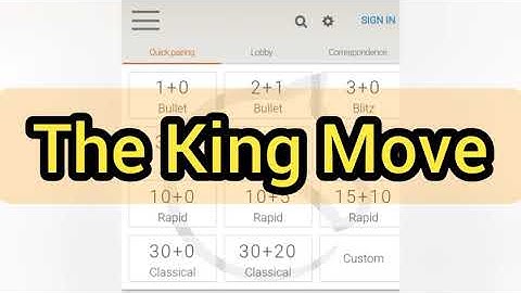 Practice@Lichess.Org: The King Move!