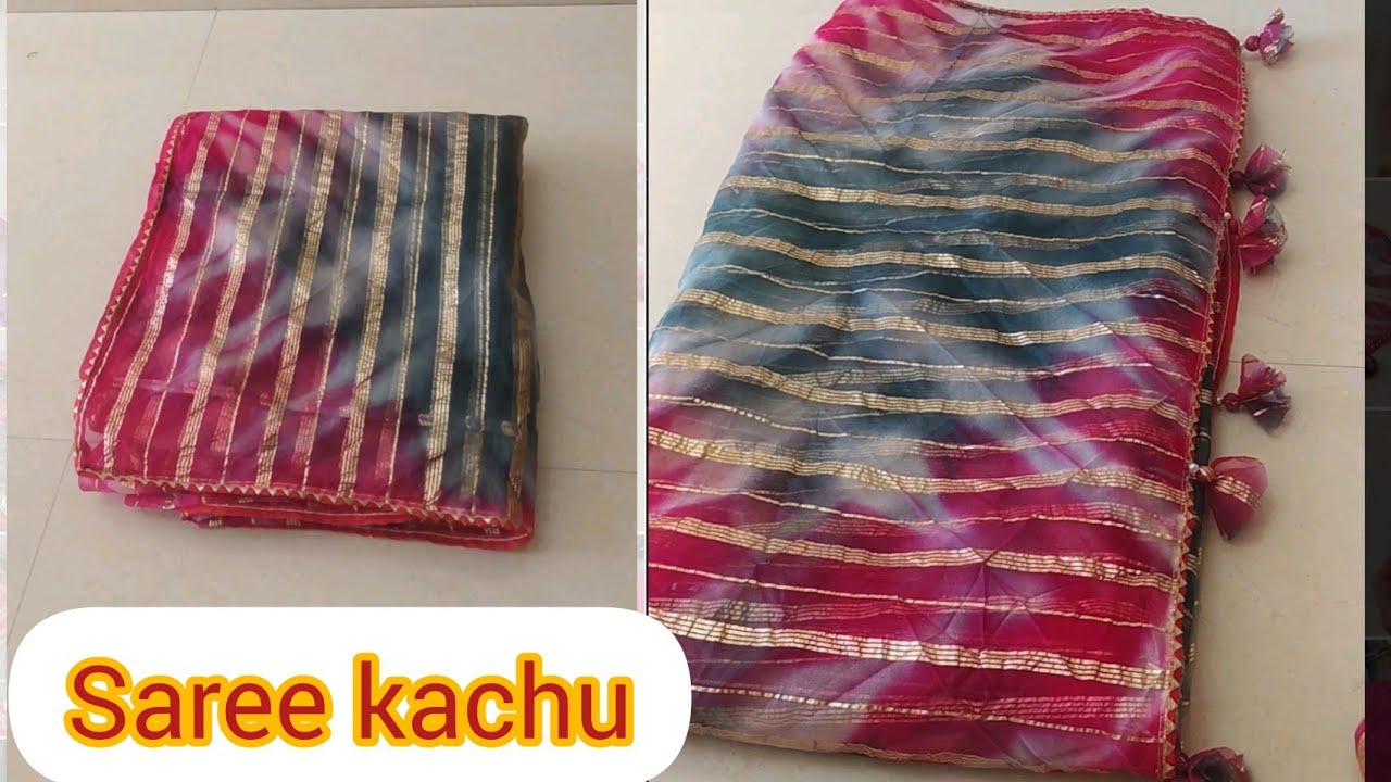 How to make saree kachu || simple and easy || trendy  saree kachu ❤️