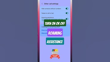 How to Turn ON or OFF Roaming Assistance on Samsung? #shorts #shortsfeed