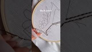Back stitch Letter embroidery #embroidery #handembroidery #handmade #art #alphabet #craft #stitch