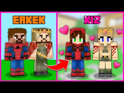 ARDA VE RÜZGAR 24 SAAT BOYUNCA KIZ OLDU! 😍 - Minecraft ZENGİN FAKİR HAYATI