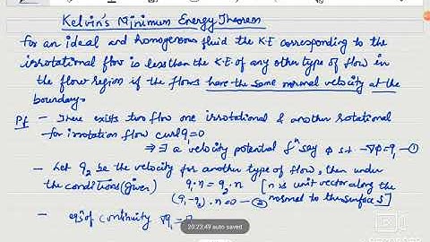 Fluid Dynamics: Kelvin Minimum Energy Theorem