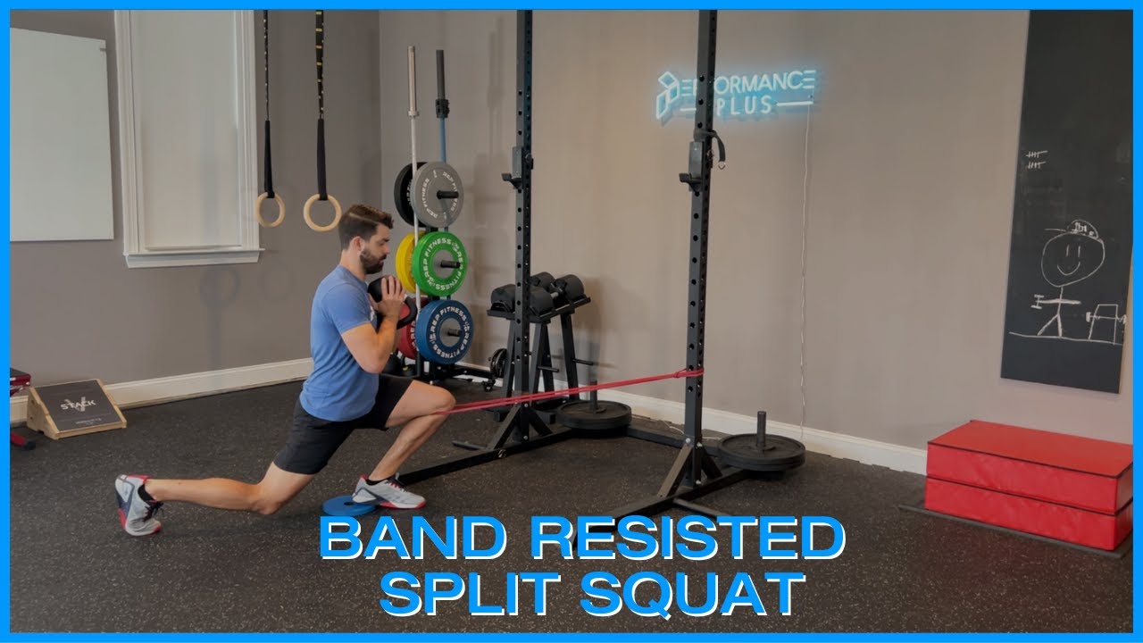 Knees Over Toes Split Squat w Band Resistance YouTube