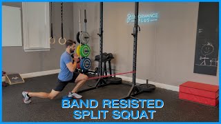 Knees Over Toes Split Squat w: Band Resistance