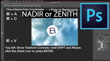 How To Insert a Custom Zenith (top) or Nadir (bottom) Logo into a 360 panorama in Adobe Photoshop