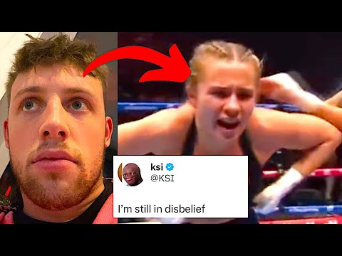 INFLUENCERS REACT TO DANIELLA HEMSLEY FLASHING HERSELF AFTER WIN IN KINGPYN BOXING (KSI, Bryce Hall)