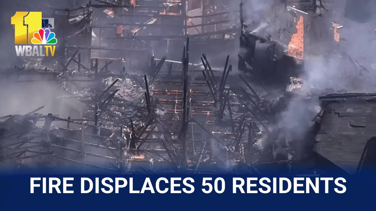 Dozens displaced after fire at Windsor Mill apartment complex - YouTube
