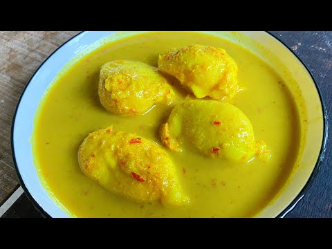 Resepi Telur Ayam Masak Lemak Kuning Kelantan